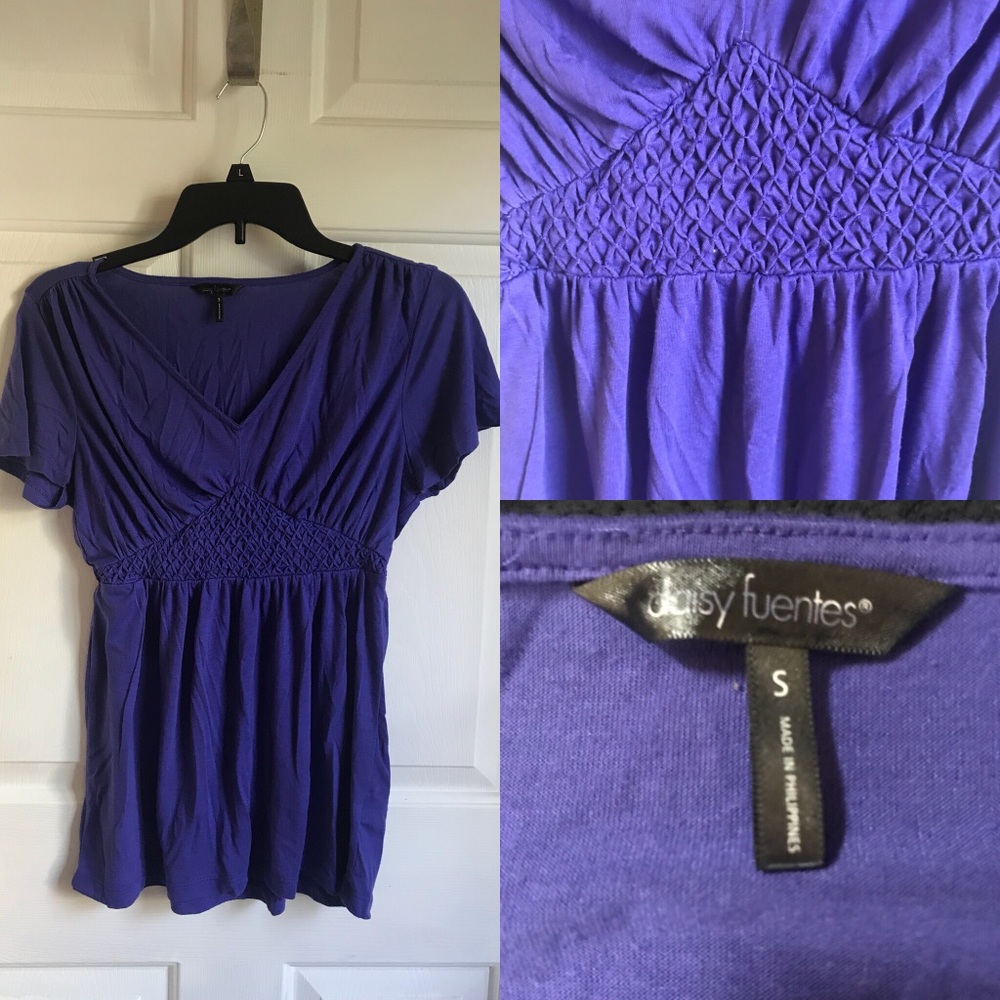 Purple crochet Daisy Fuentes Shirt